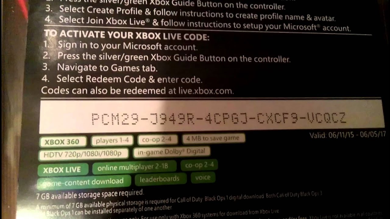 xbox gift card unused codes